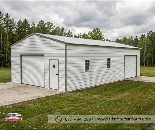 22'WX40'LX10'H VERTICAL ROOF SKU 175 | Tri State Carports