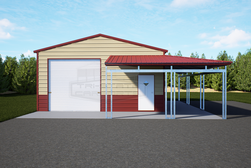 32'WX25'LX11'H/8'H GARAGE SKU 130 | Tri State Carports