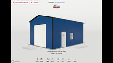 18'WX26'LX11'H BOXED EAVE GARAGE SKU 122 | Tri State Carports