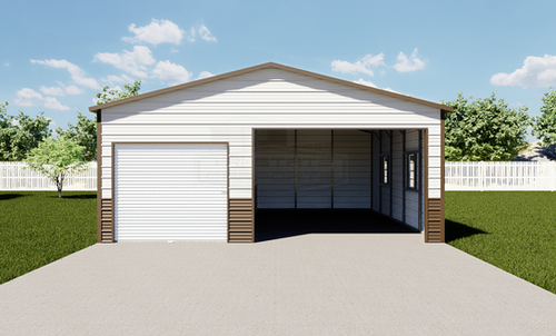 24'WX26'LX9'H BOXED EAVE GARAGE | Tri State Carports
