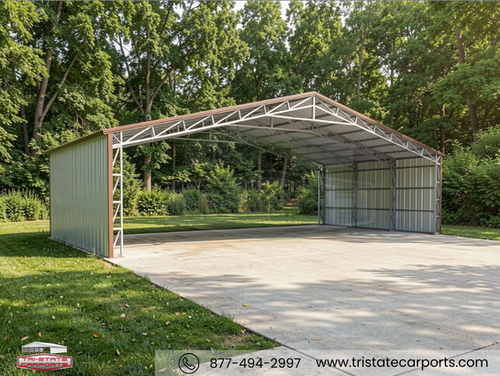 40'WX30'LX10'H VERTICAL ROOF SKU 166 | Tri State Carports
