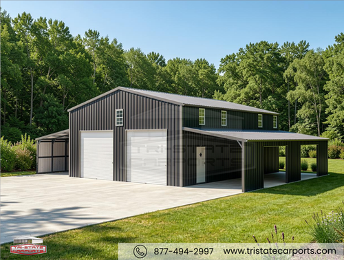54'WX40'LX14'H VERTICAL ROOF SKU 081 | Tri State Carports