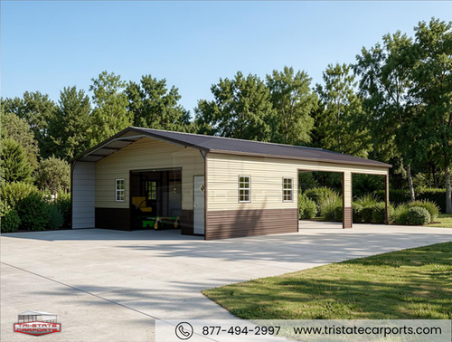 26'WX40'LX9'H VERTICAL ROOF SKU 075 | Tri State Carports
