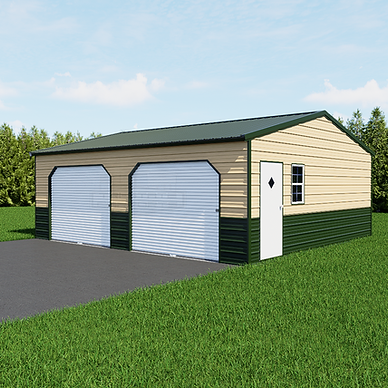 ☆American Garage 24'WX26'LX9'H BOXED EAVE GARAGE | Tri State Carports