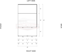 42'WX25'XLX12/8' VROOF BARN SKU 007 | Tri State Carports