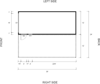24'WX30'LX12'&8'H VERTICAL ROOF BARN STYLE SKU 068 | Tri State