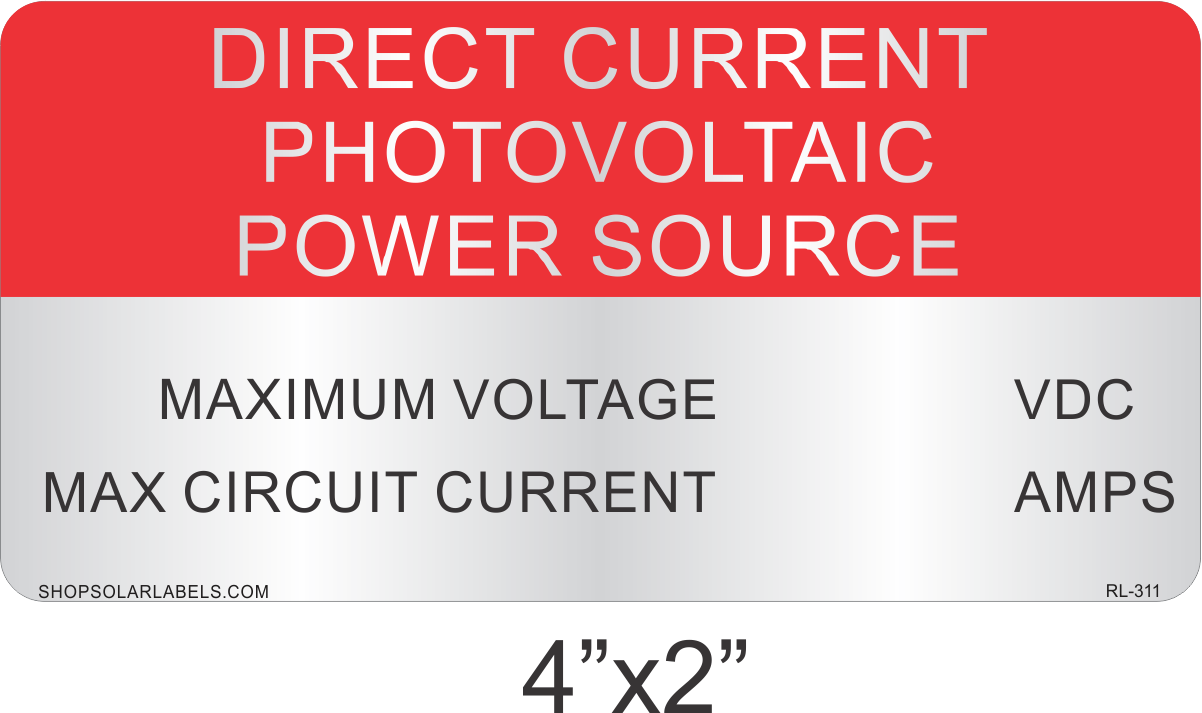 RL-311 Power Source Label