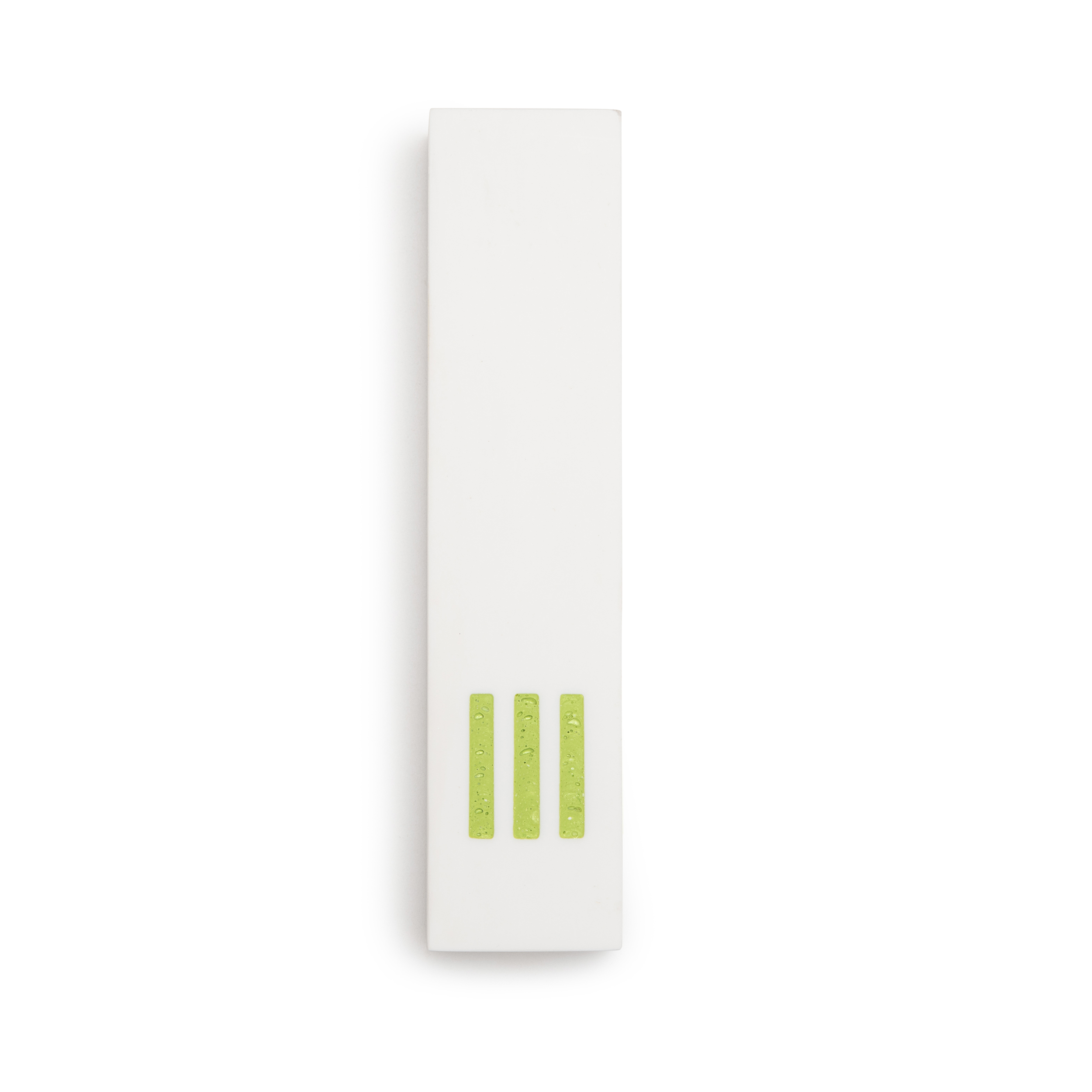 MEZUZAH | blanc - large | (ש) centre - vert