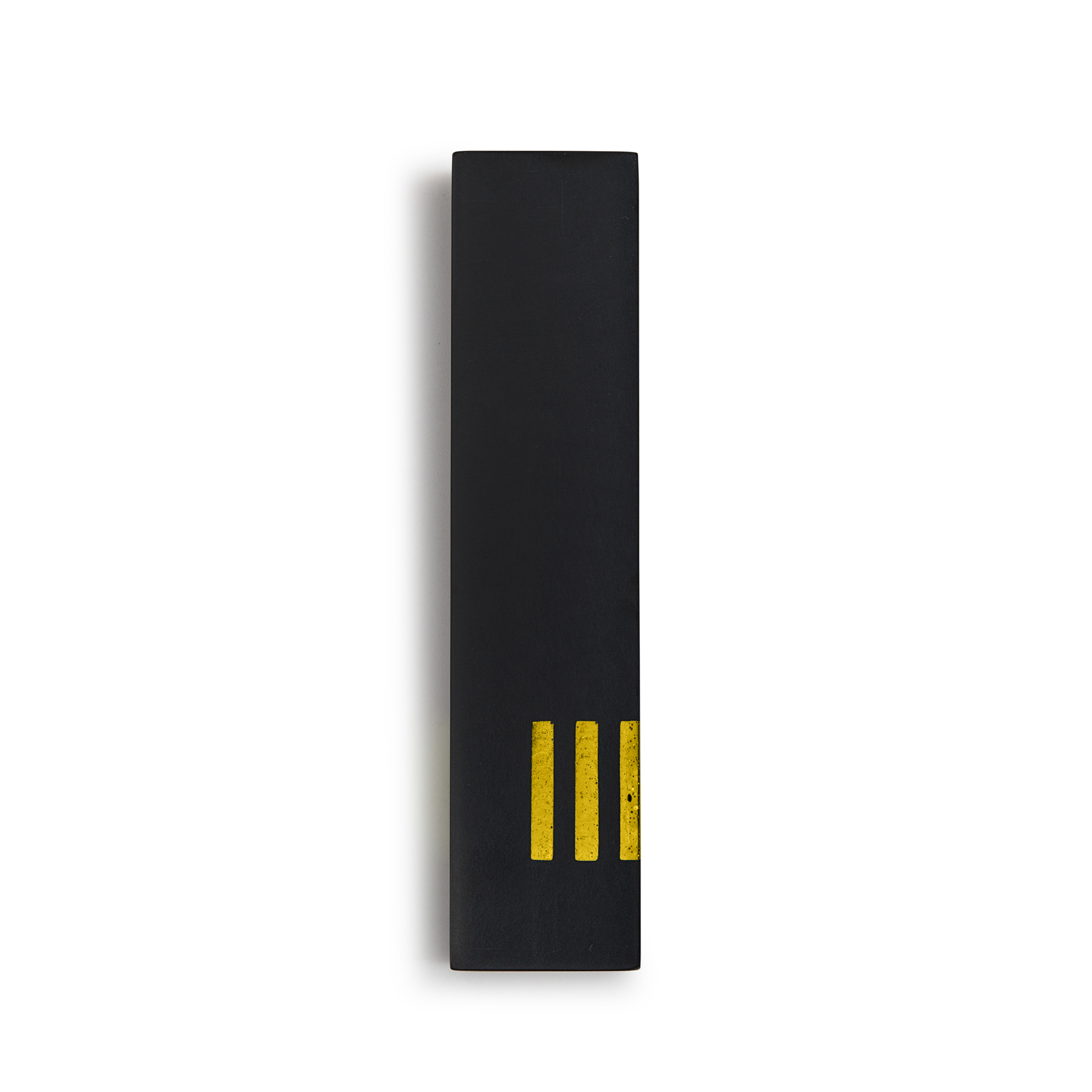 Mezuzah Black Wide | Shin Yellow Side
