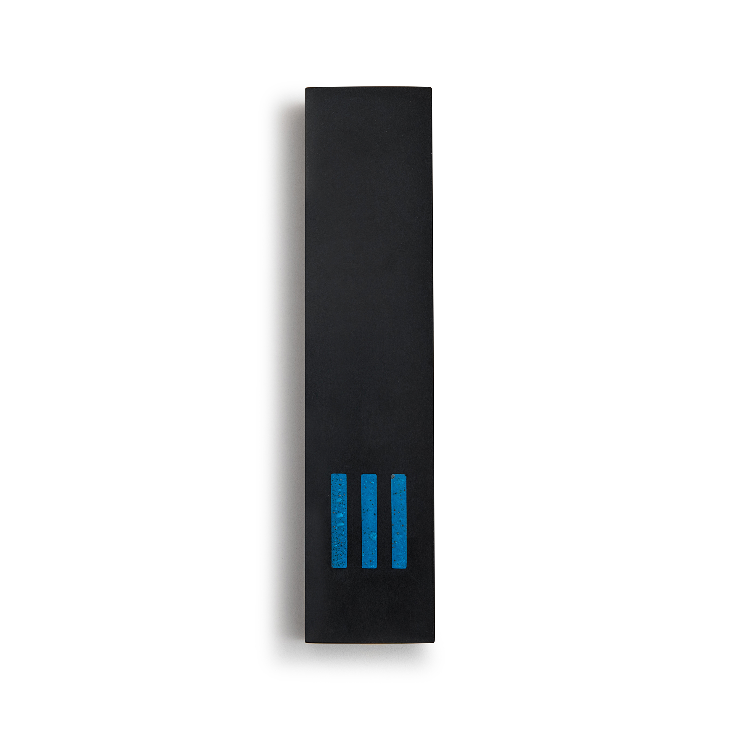 Mezuzah Black Wide | Shin Blue Center