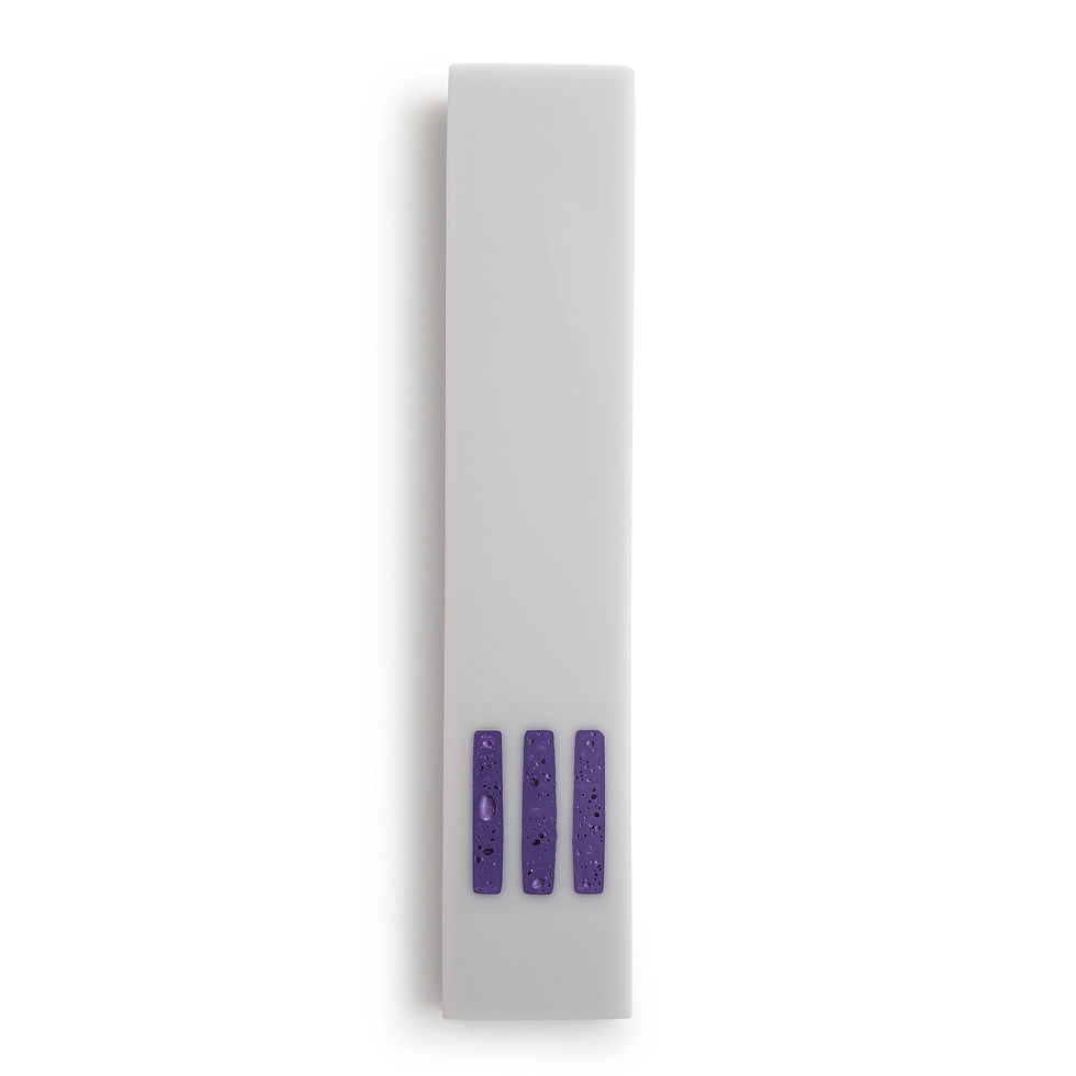 MEZUZAH | gris - fin | (ש) centre - violet