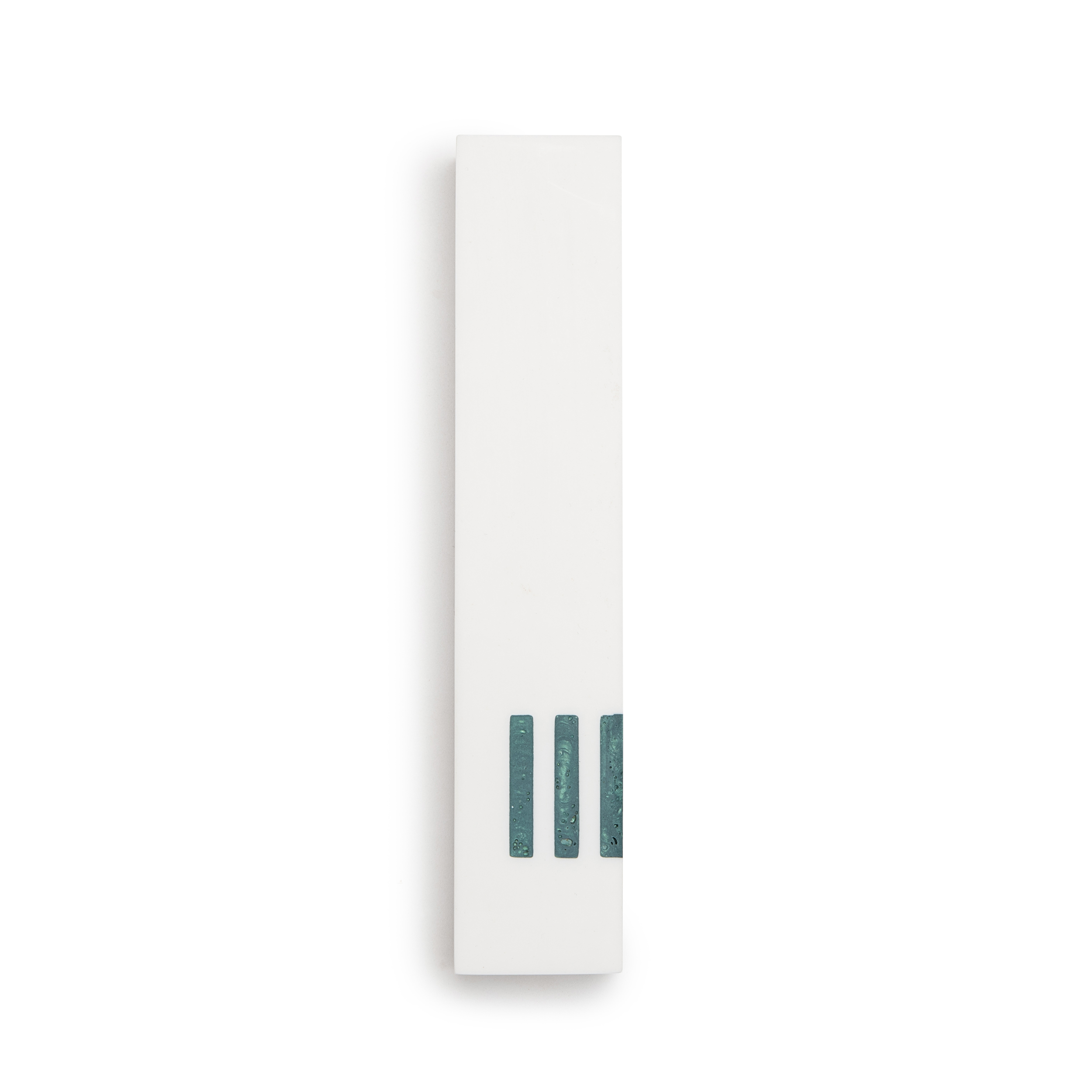 MEZUZAH White Narrow | Shin Turquoise Side