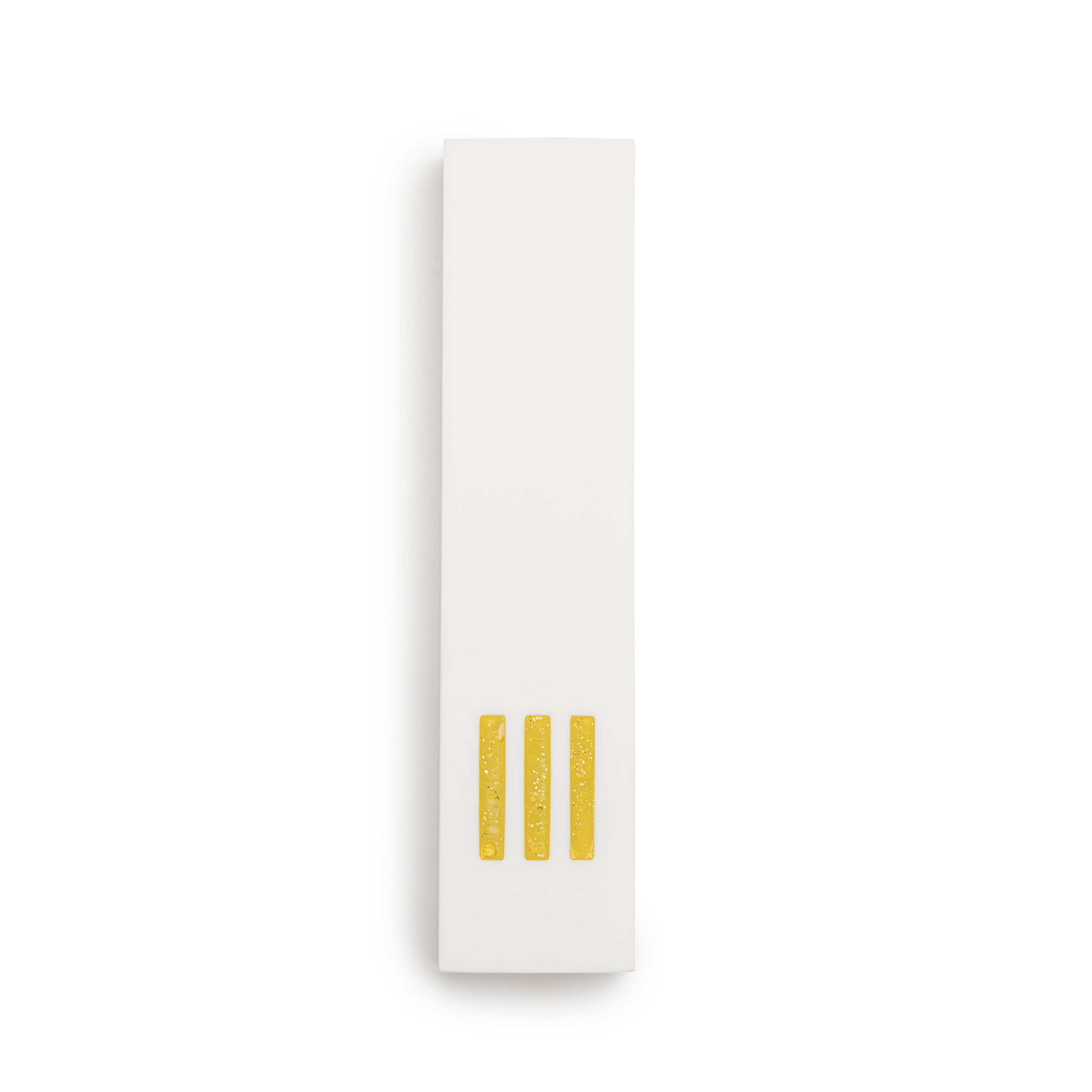 MEZUZAH White Wide | Shin Yellow Center