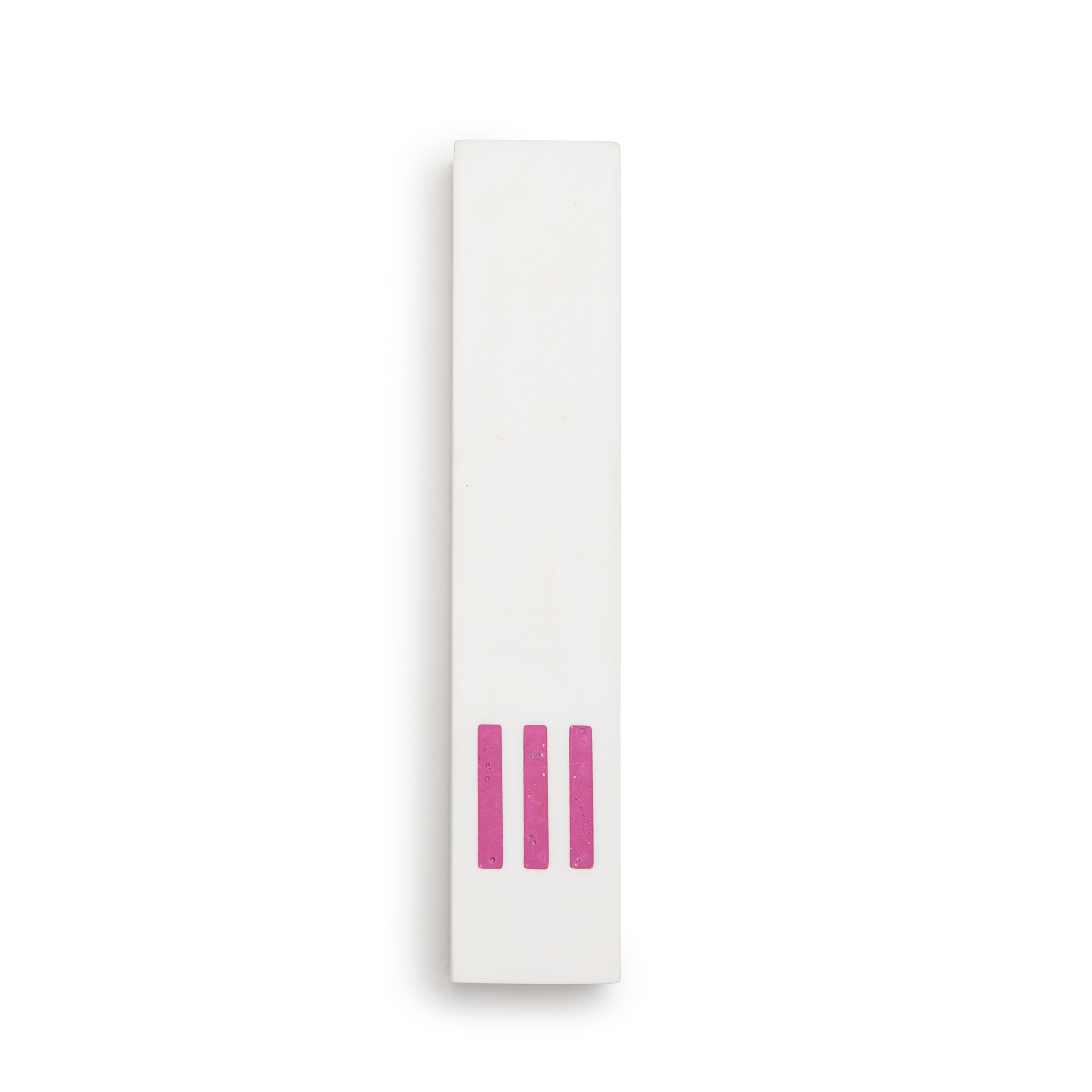 MEZUZAH White Narrow | Shin Pink Center