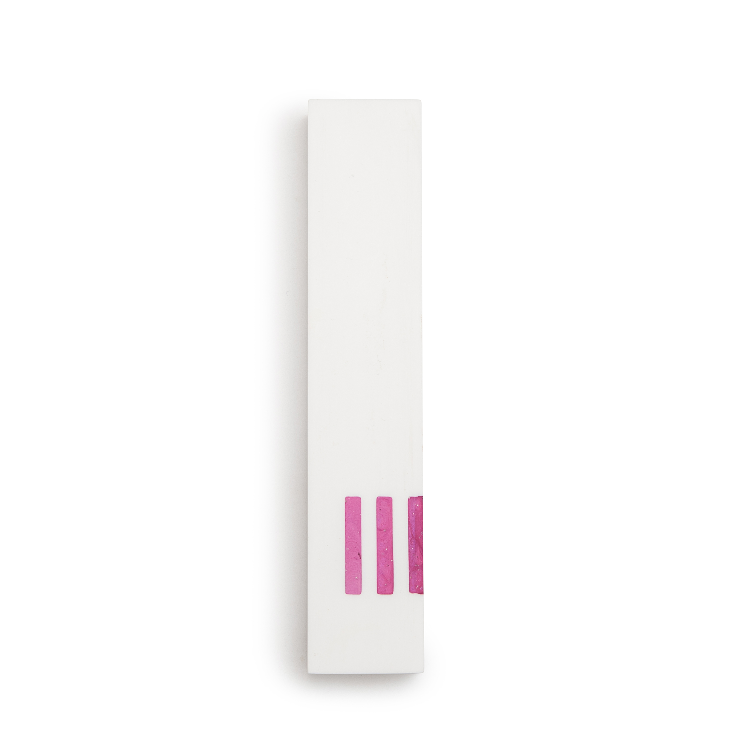 Mezuzah White Narrow | Shin Pink Side