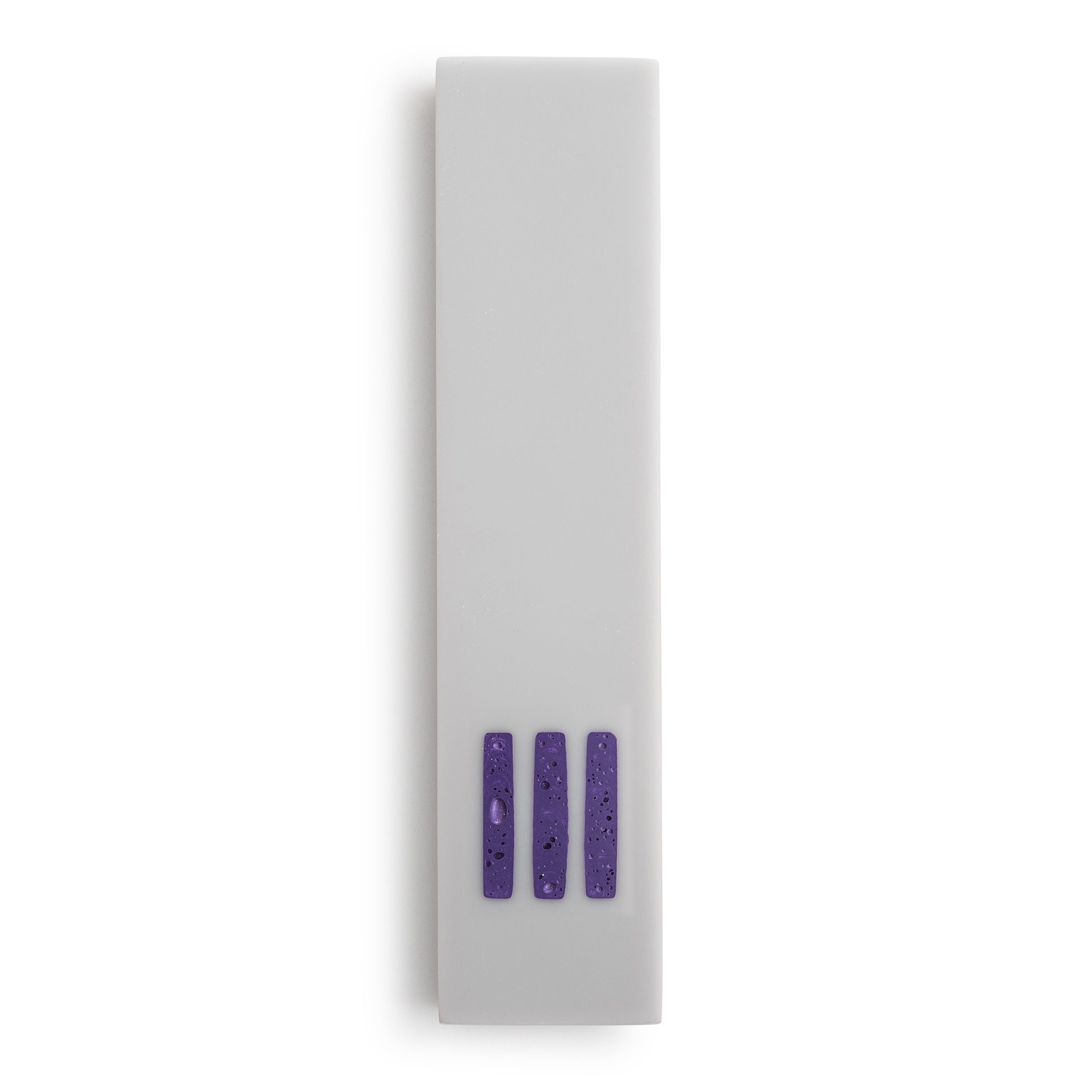 Mezuzah Gray Wide | Shin Purple Center