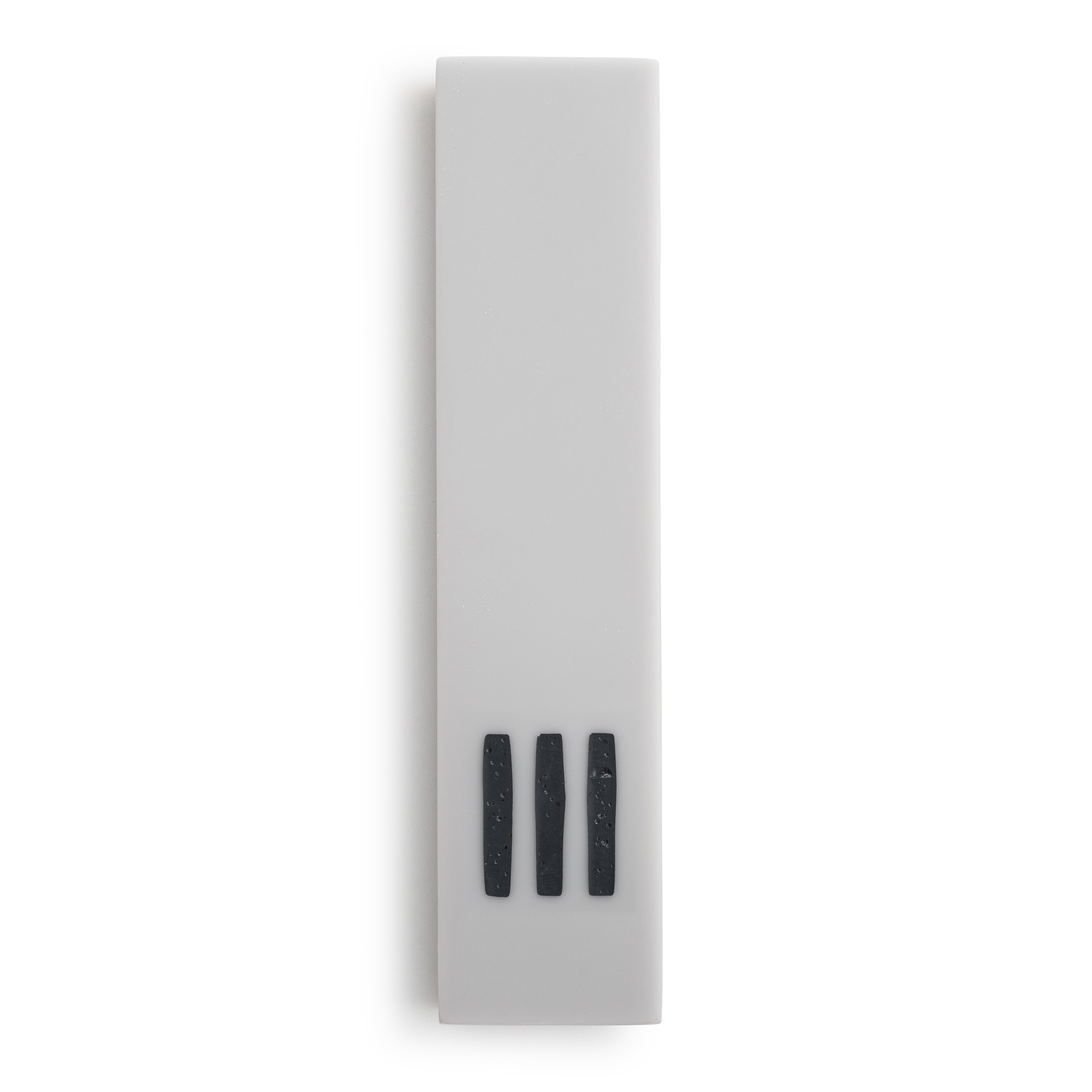 Mezuzah Gray Wide | Shin Black Center