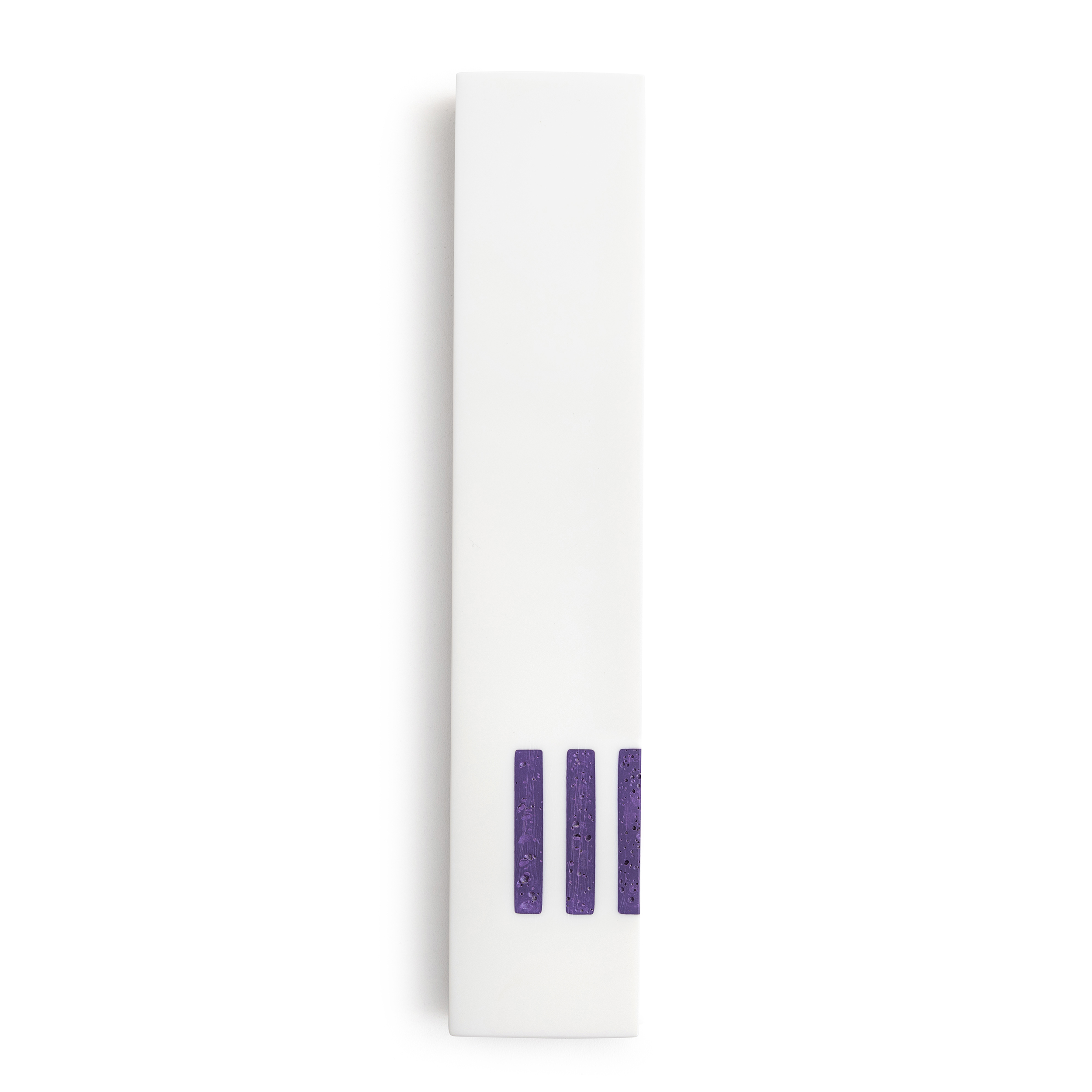 MEZUZAH White Narrow | Shin Purple Side