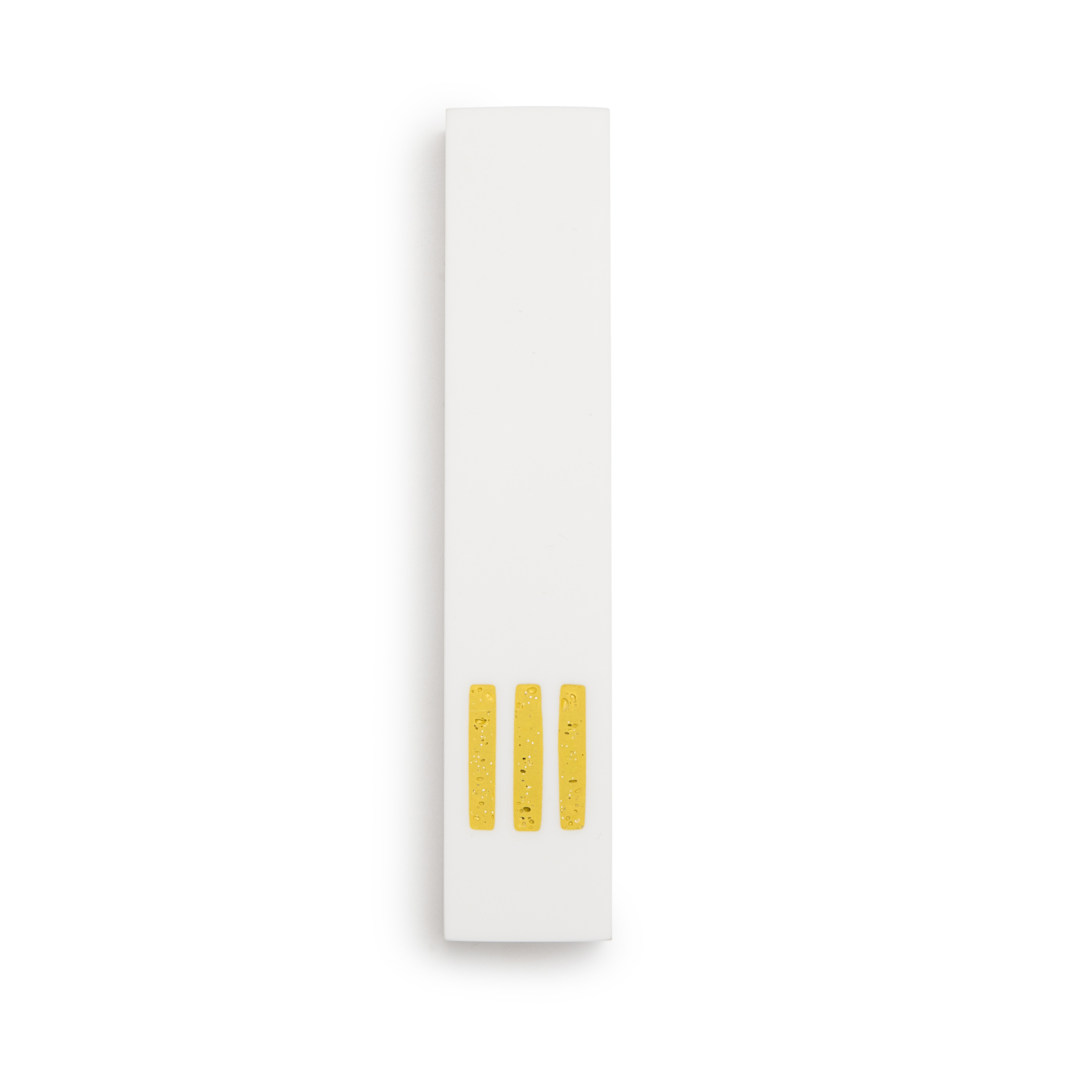 MEZUZAH White Narrow | Shin Yellow Center