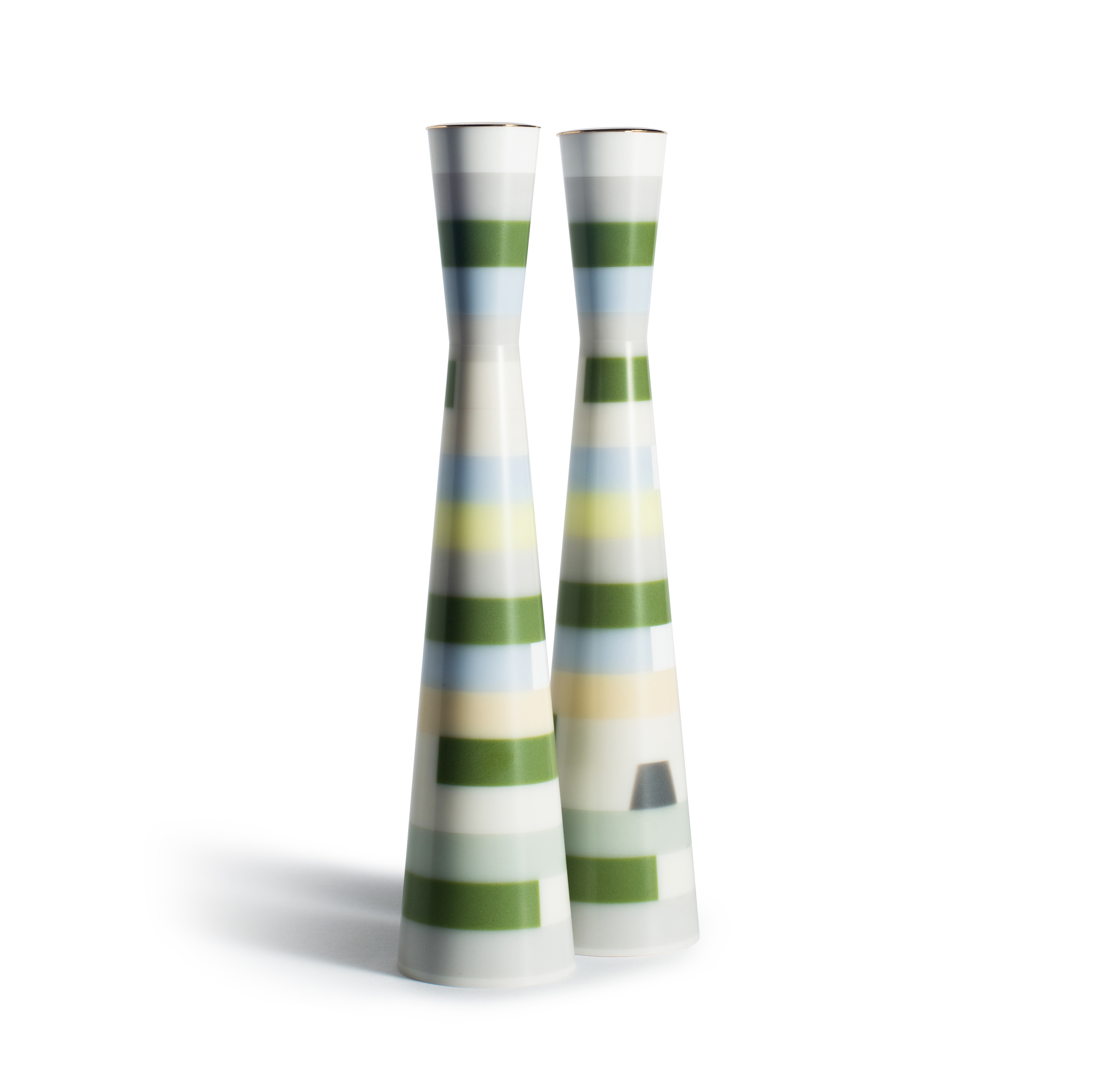 PAMOT | זוג פמוטים | קוביזם ירוק