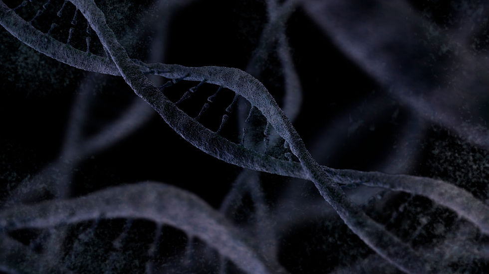 DNA Helix on Black Background