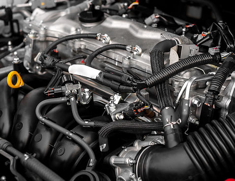 Gros plan du moteur de voiture