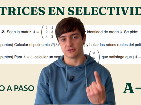 Matrices en Selectividad: el ejercicio que parece difícil (pero no lo es)