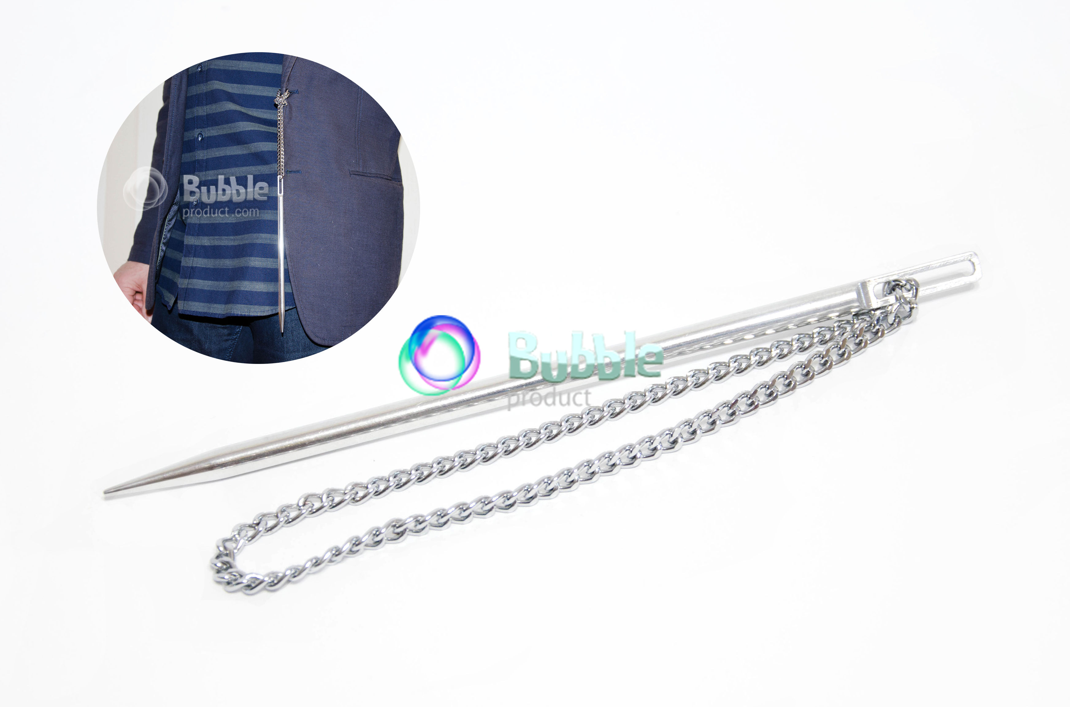 Large needle with chain