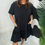 Thumbnail: Ruffle Cotton tshirt dress