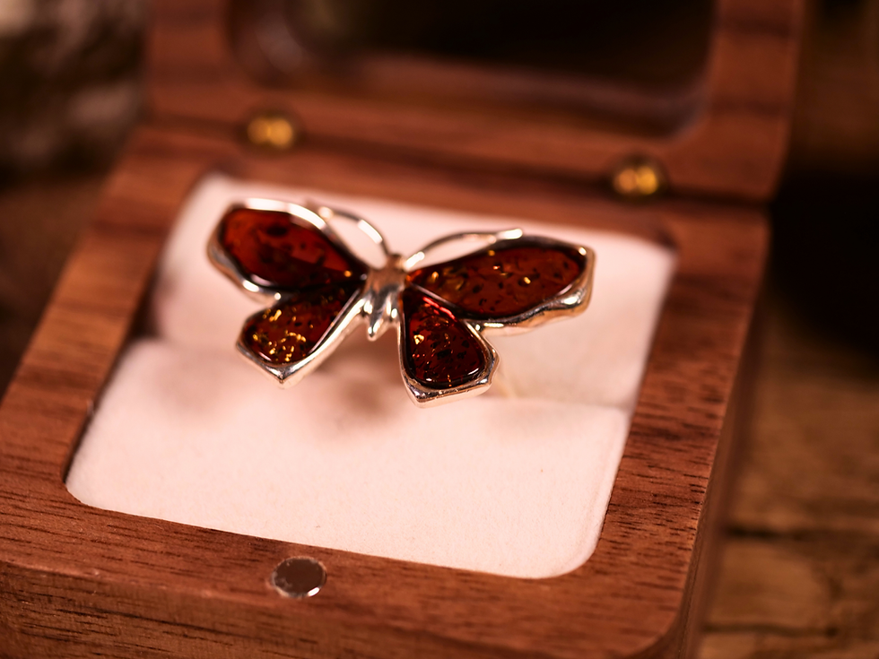 Thumbnail: amber butterfly delicate ring, amber butterfly gemstone jewelry, amber butterfly earthy jewelry, amber butterfly everyday rin