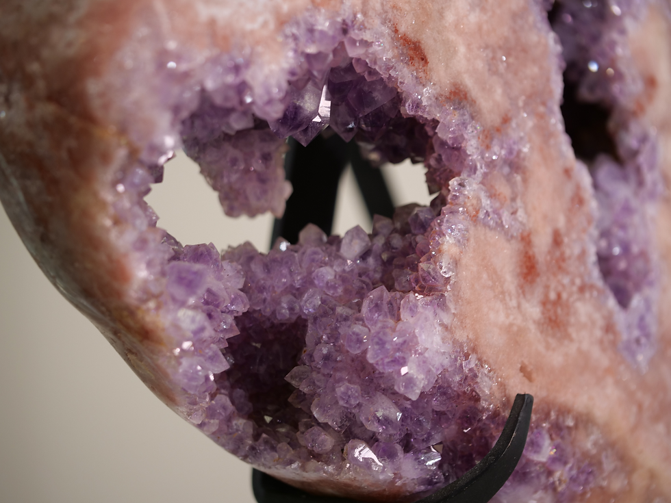 Thumbnail: pink amethyst universal connection, pink amethyst for emotional healing, pink amethyst with natural druzy, pink amethyst for