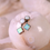 Thumbnail: opal studs, square opal earrings, colorful opal jewelry, women’s gemstone earrings,