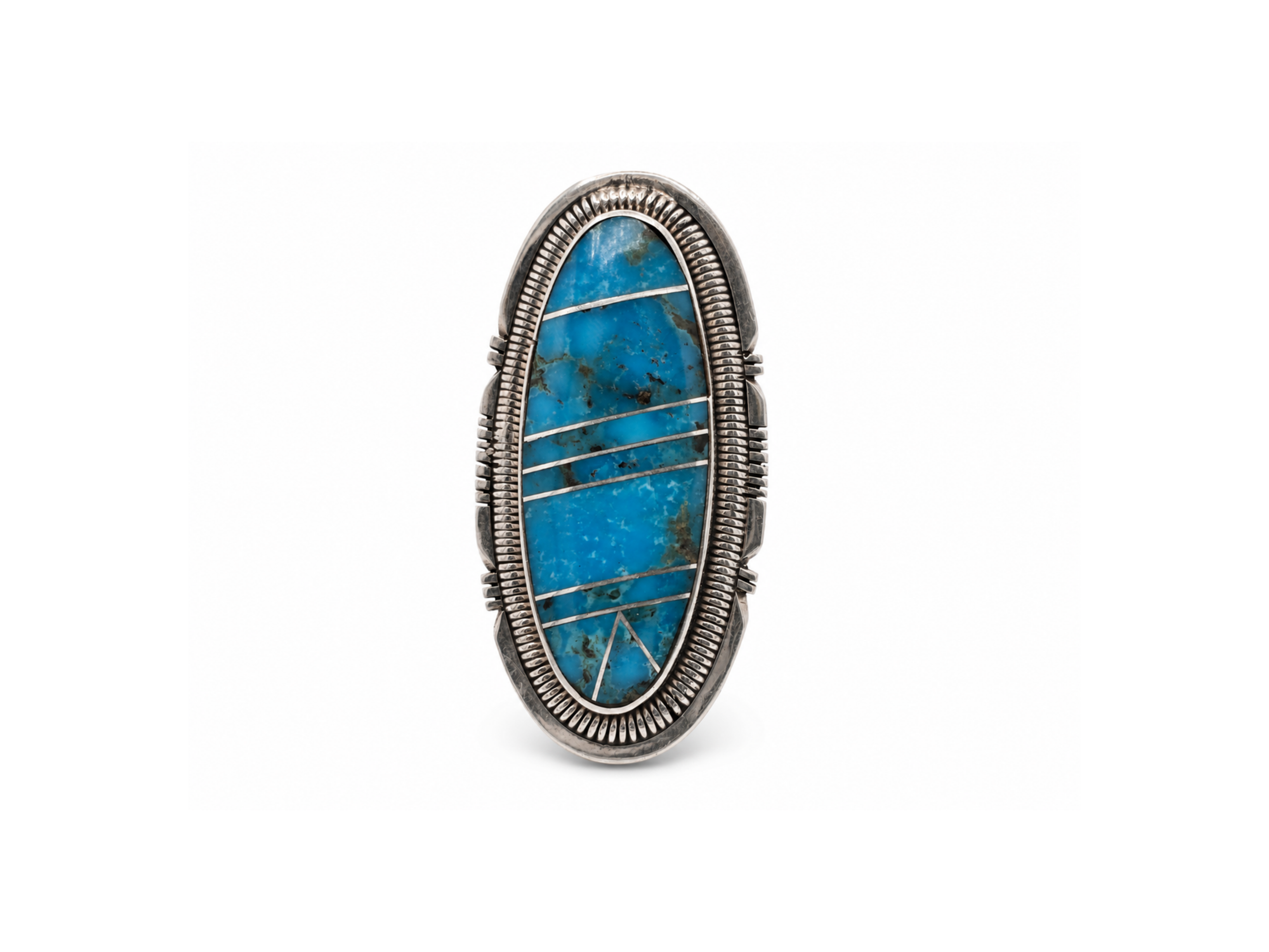 Walter Vandever Kingman Turquoise Inlay Ring