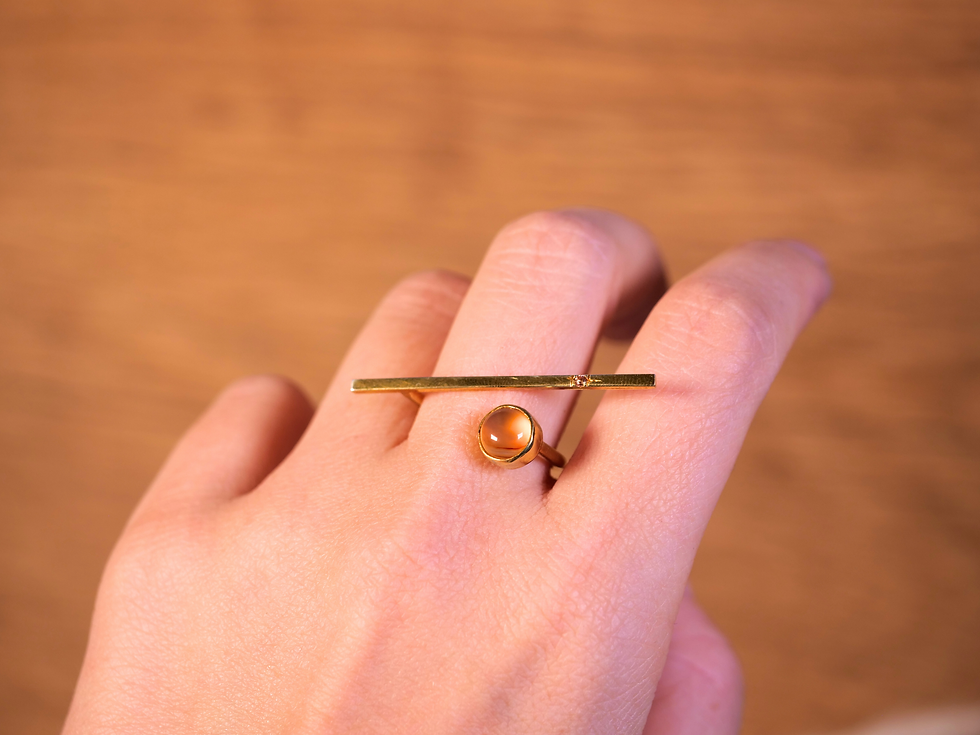 Thumbnail: silver ring open modern jewelry adjustable jewelry with citrine gemstone handmade citrine gemstone