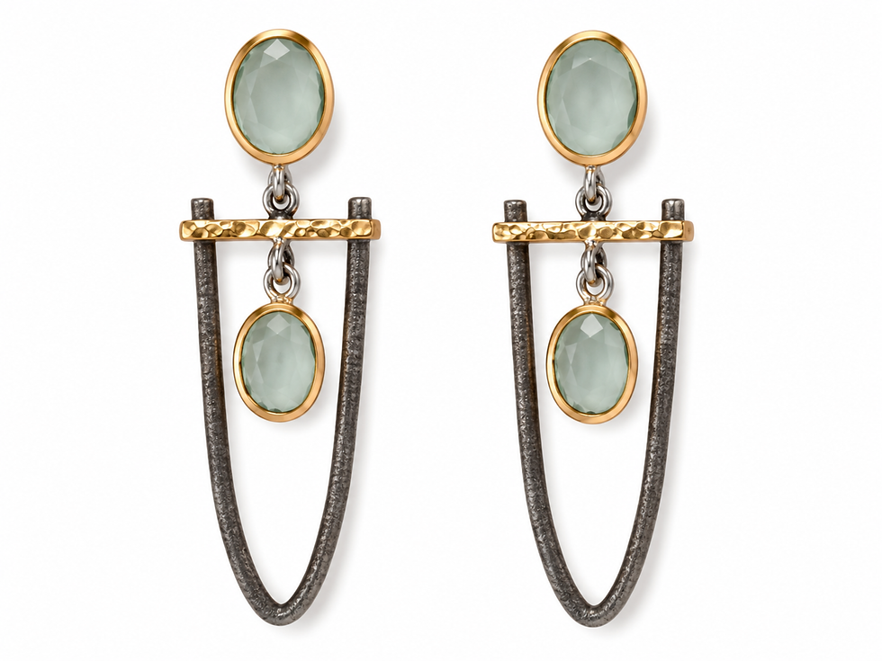 Thumbnail: bora earrings, bora drop earrings, bora dangle earrings, bora jewelry, aquamarine earrings, aquamarine drop earrings,