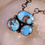 Thumbnail: turquoise cabochon, turquoise cluster pendant, clover turquoise pendant, three stone turquoise