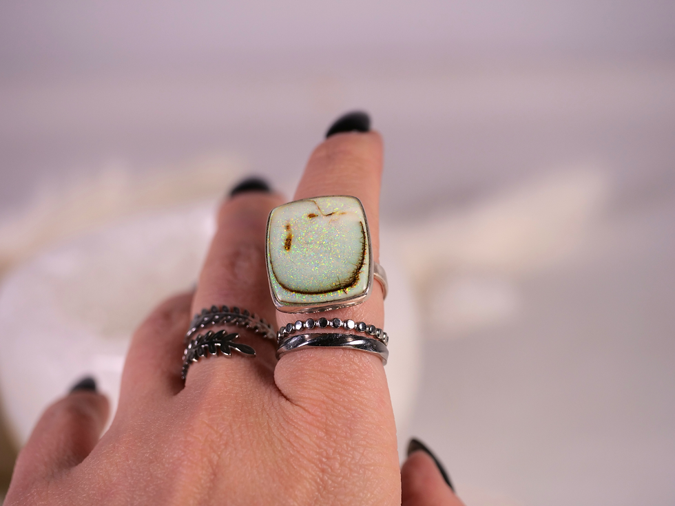 Thumbnail: everyday gemstone ring, gift for her opal, Bozeman jewelry, Montana crystal shop, Zsa Zsa’s jewelry.