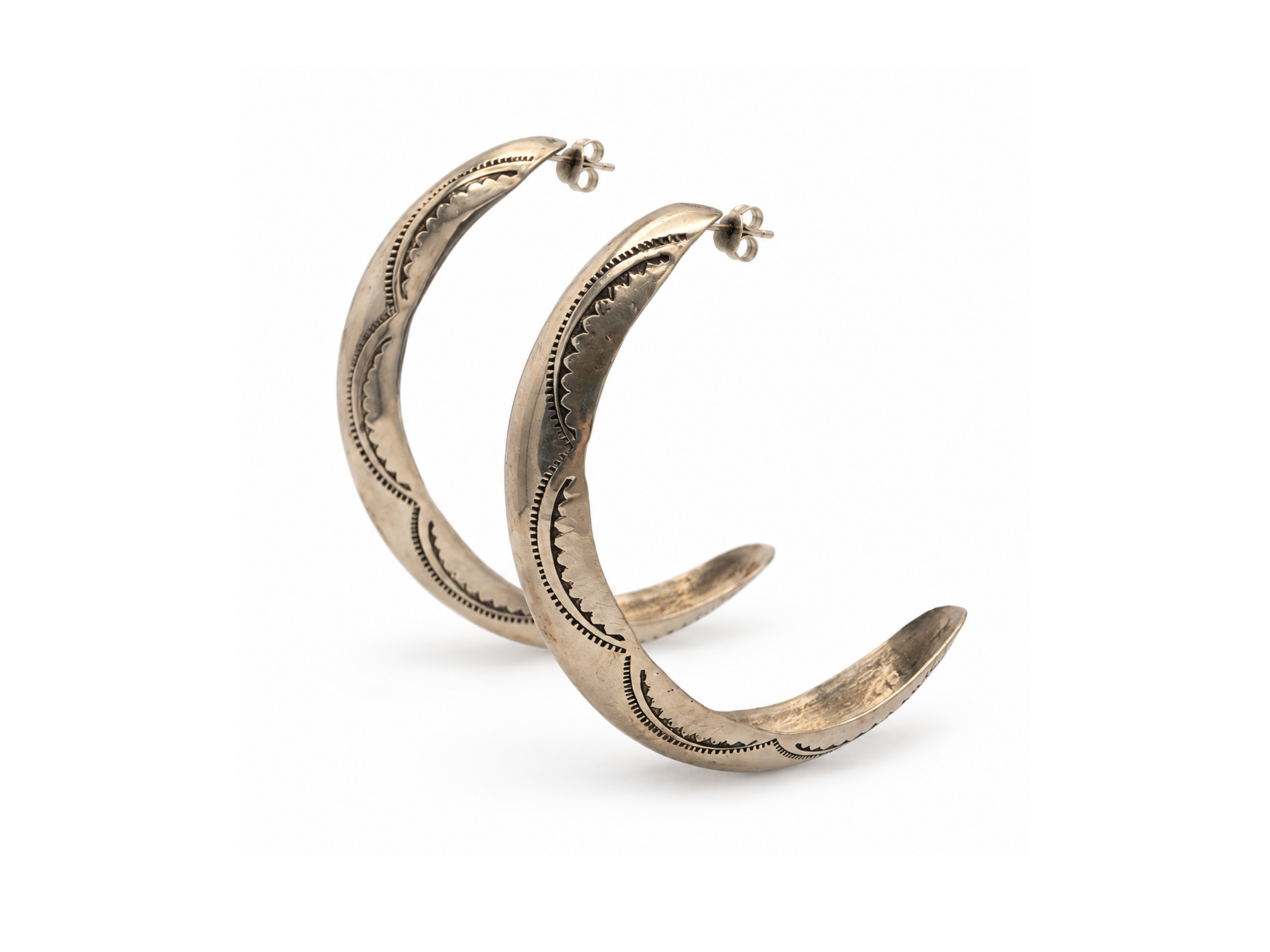 3. SEO Keywords silver hoop earrings, stamped silver earrings, Southwestern hoop earrings, Western silver