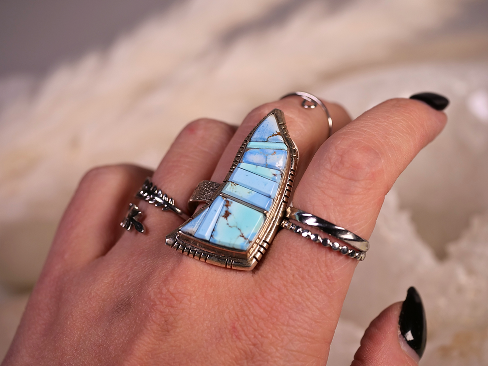 Thumbnail: architectural jewelry, gallery jewelry, boutique jewelry, unique turquoise pattern, one of a kind
