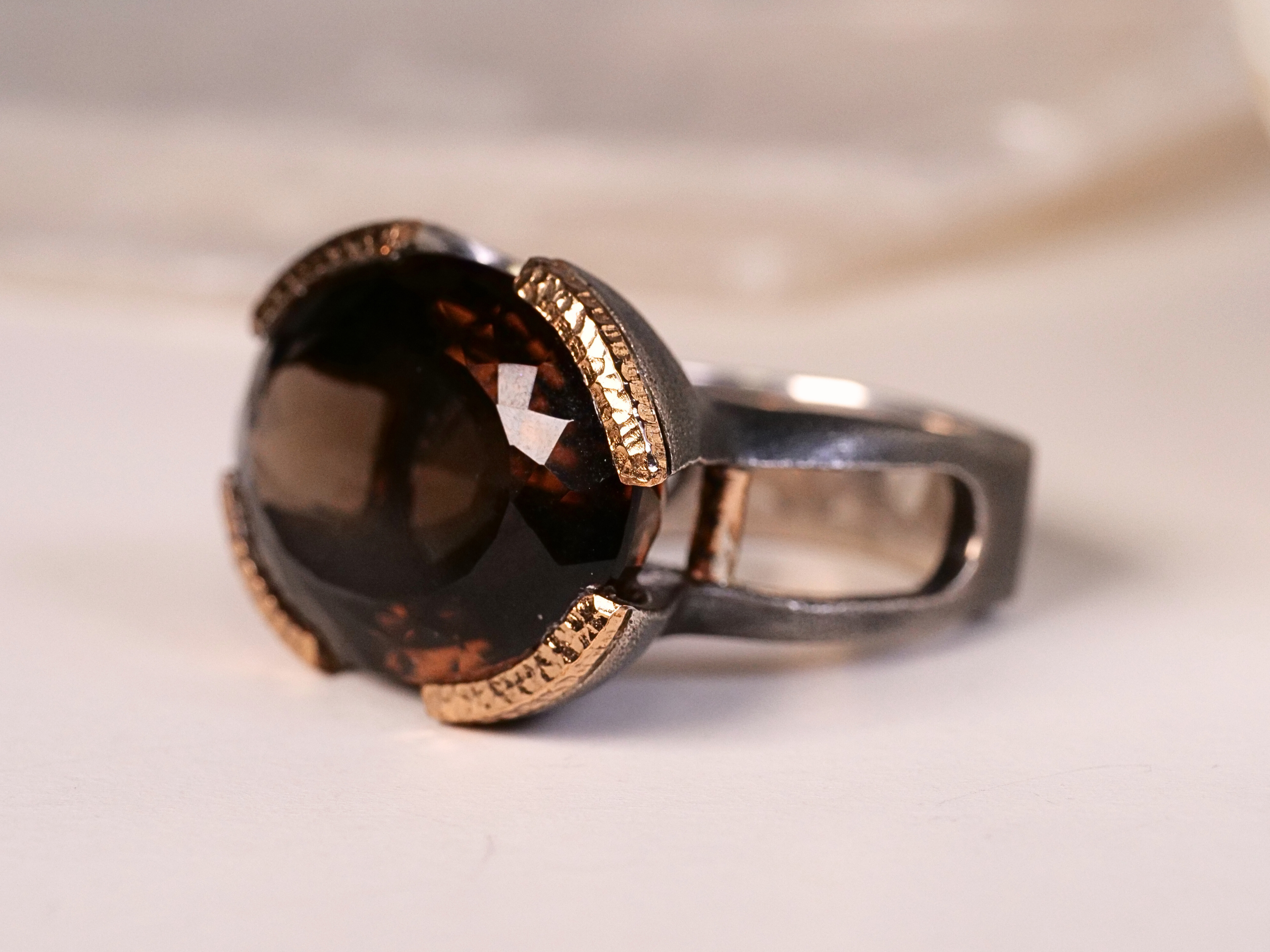, matte silver ring, patina jewelry, dark finish jewelry, oxidized finish jewelry, statement jewelry, cocktail ring, gift for