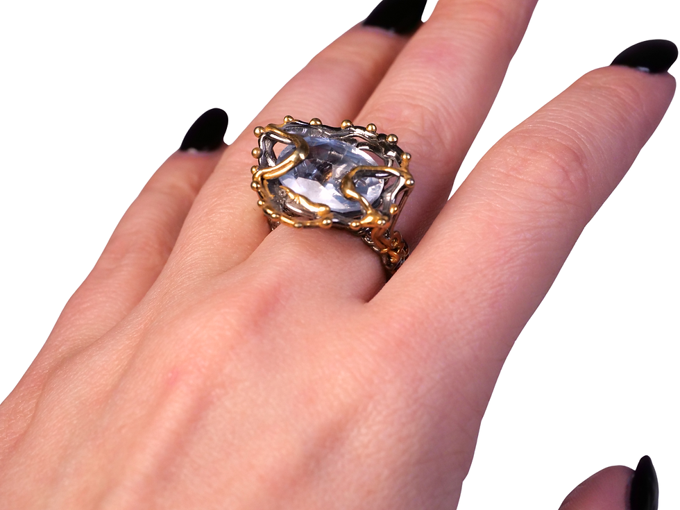 Thumbnail: downtown bozeman, montana gift, shop small, support small business, zsa zsas jewelry, crystal shop ring, gem shop ring, blue