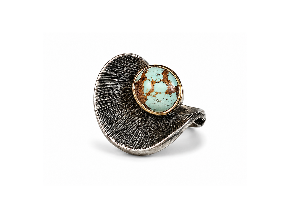 round cabochon ring, blue turquoise ring, robin egg blue turquoise, sky blue turquoise, turquoise with
