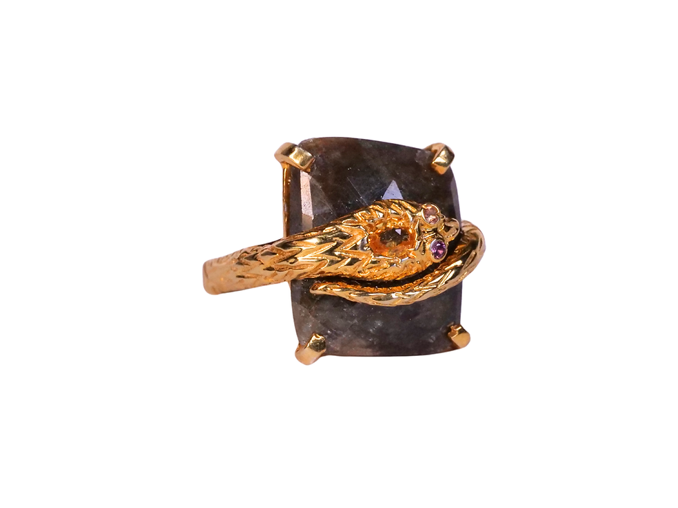Thumbnail: gold tone ring, yellow gold ring, gold plated ring, gold band ring, animal jewelry, reptile jewelry, snake jewelry, witchy ri