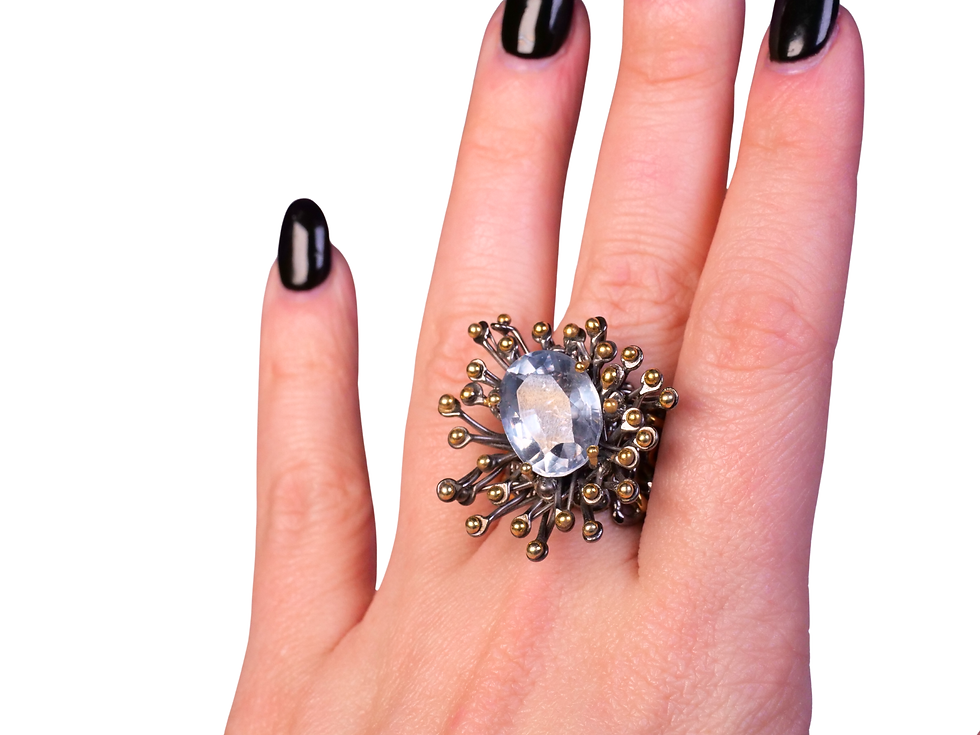 Thumbnail: something blue ring, bridal something blue, wedding guest jewelry, bridesmaid gift jewelry