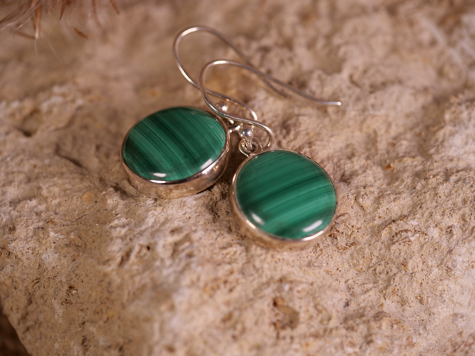 Thumbnail: energy earrings, artisan-crafted Montana jewelry, green vibes jewelry, natural crystal earrings,