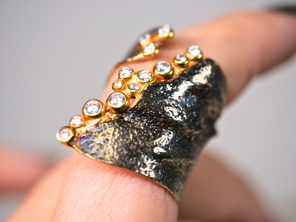 Thumbnail: rustic silver jewelry, handcrafted statement ring, unique crystal ring, gemstone ring, fashion jewelry montana