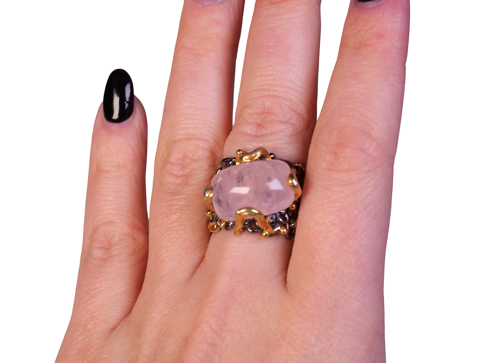 Thumbnail: ring, sculptural ring, modern rustic ring, chunky band ring, wide statement band, open lattice ring, metalwork ring,