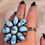 Thumbnail: jewelry, modern western, boho turquoise ring, artisan ring, handmade ring, silversmith made