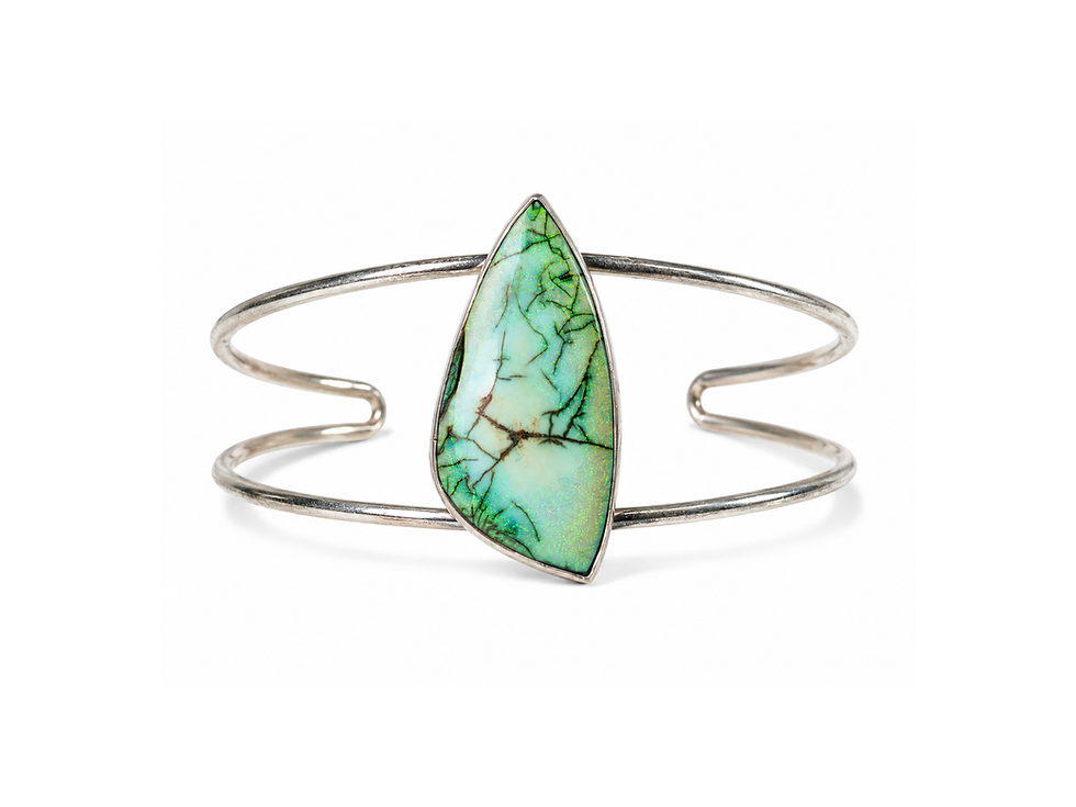green opal bracelet, green opal cuff, silver cuff bracelet, sterling silver bracelet, marquise opal, mint green opal,