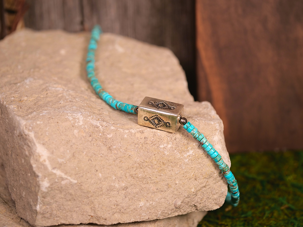 Thumbnail: turquoise and blue-green stones, bohemian jewelry, southwestern jewelry, turquoise elegance, navajo design,